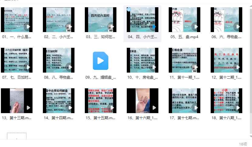 2512128 张宸歌道传小六壬教学 18集视频Y插图