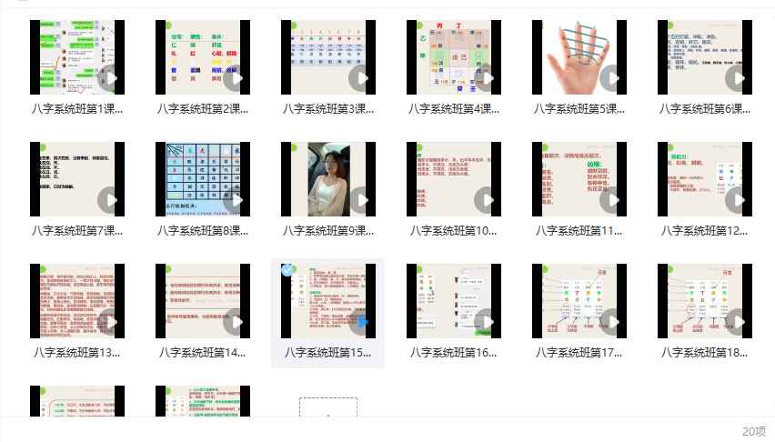 2512154 吴九龙《八字系统班视频》20集视频Y插图 2512154 吴九龙《八字系统班视频》20集视频Y插图