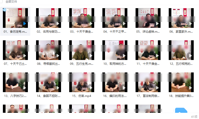 2512169 紫烽老师盲派核心视频41集，约4.5小时Y插图