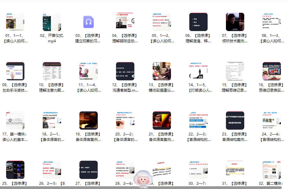 2512260 38天读心识人训练营 一眼识人 一秒读心50集视频插图