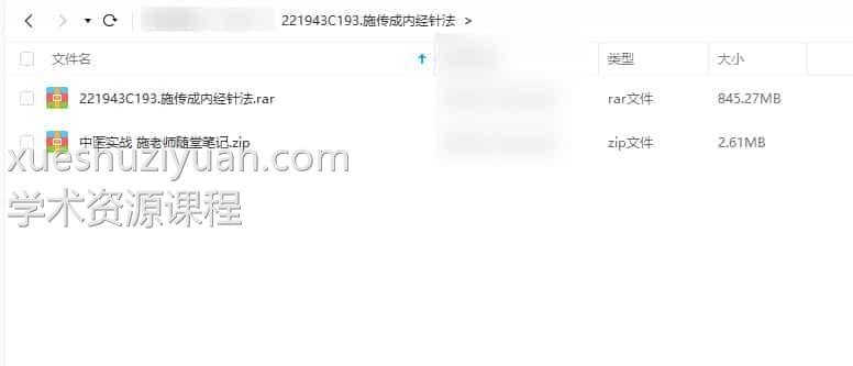 施传成内经针法视频+课程录音+学习资料笔记插图