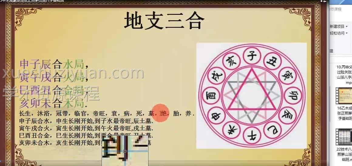 张正熙茅山派八字基础班28集视频课程插图 张正熙茅山派八字基础班28集视频课程插图