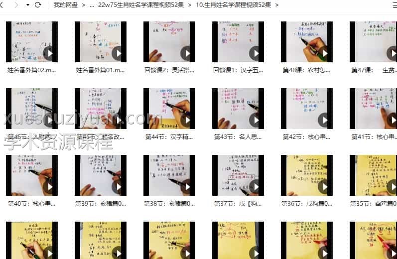 生肖姓名学课程视频52集插图