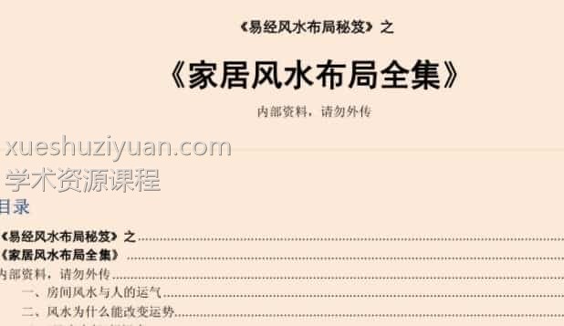 易经风水布局秘笈之《家居风水布局全集》插图 易经风水布局秘笈之《家居风水布局全集》插图
