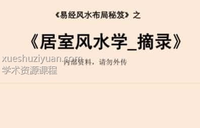 易经风水布局秘笈之《居室风水学_摘录》插图 易经风水布局秘笈之《居室风水学_摘录》插图