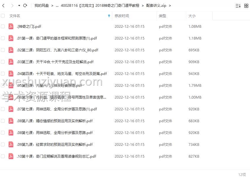 【沈鸣文】2018神奇之门奇门遁甲教程讲义文集+录音百度盘下载插图 【沈鸣文】2018神奇之门奇门遁甲教程讲义文集+录音百度盘下载插图