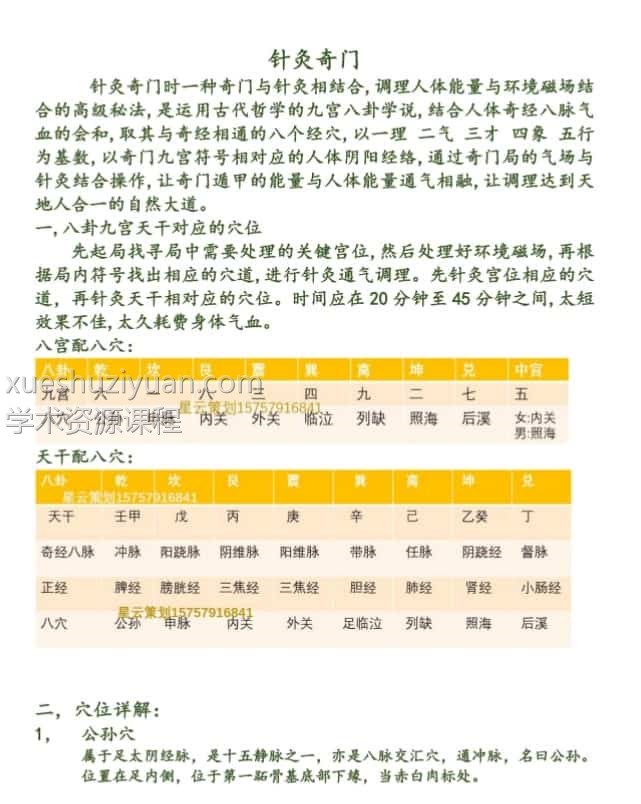 二十八星宿 针灸奇门 子午流注穿奇门插图2 二十八星宿 针灸奇门 子午流注穿奇门插图2