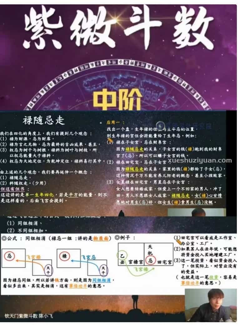 陈小飞钦天门紫微斗数中阶27集课程 紫微斗数视频课程插图 陈小飞钦天门紫微斗数中阶27集课程 紫微斗数视频课程插图