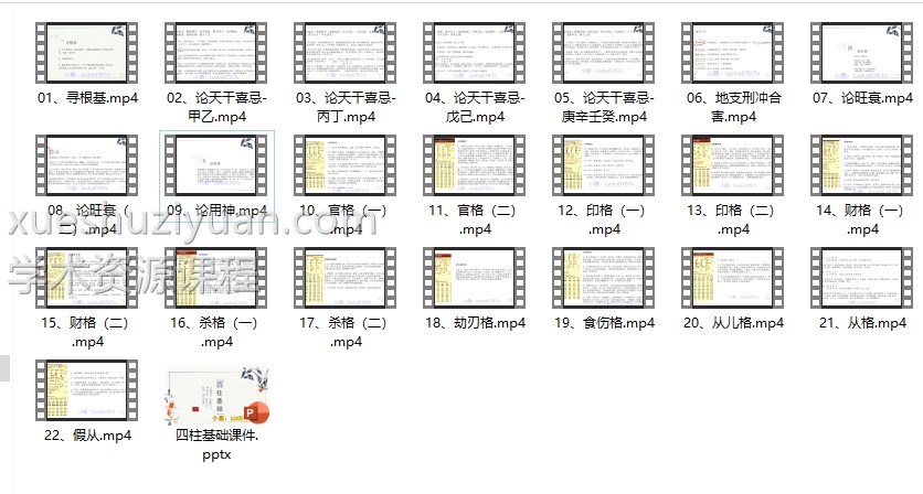 小鹿四柱基础视频22集+课件 百度网盘下载插图