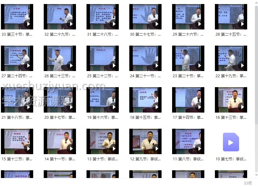 掌纹相学易学系统课 全33讲视频课 太冲老主师‬讲插图1