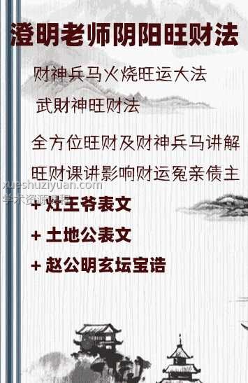 澄明老师立竿见影阴阳旺财法录音+文档插图 澄明老师立竿见影阴阳旺财法录音+文档插图