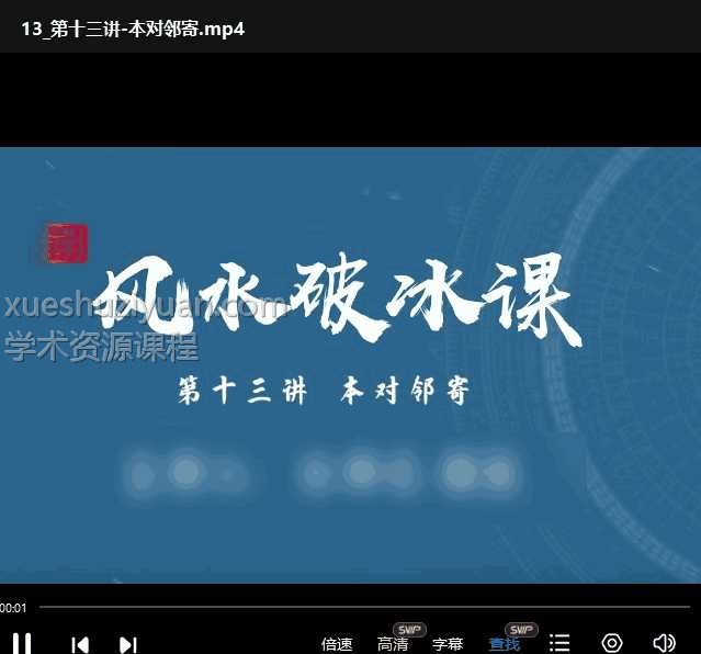 大师兄 语良风水破冰课9集视频课程插图 大师兄 语良风水破冰课9集视频课程插图