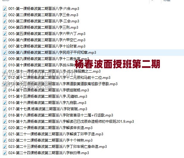 杨春波 面授班第二期录音文件24集插图 杨春波 面授班第二期录音文件24集插图