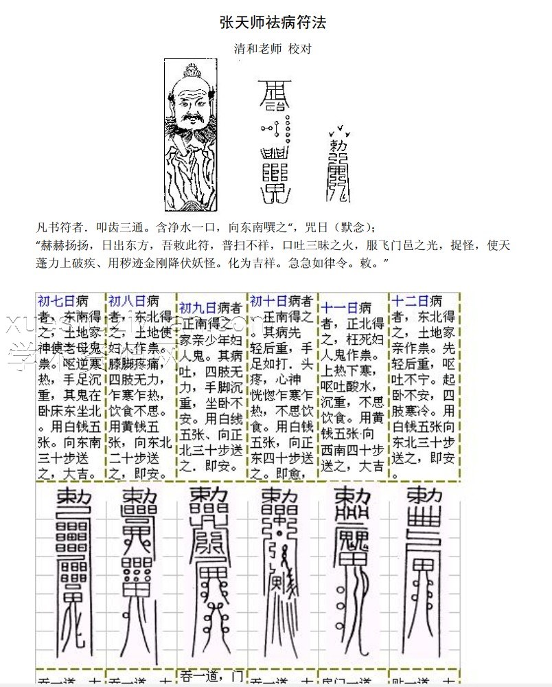 张天师祛病符法插图 张天师祛病符法插图